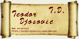 Teodor Đošović vizit kartica